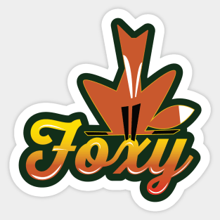 Foxiest Cute Foxy Fox Sticker